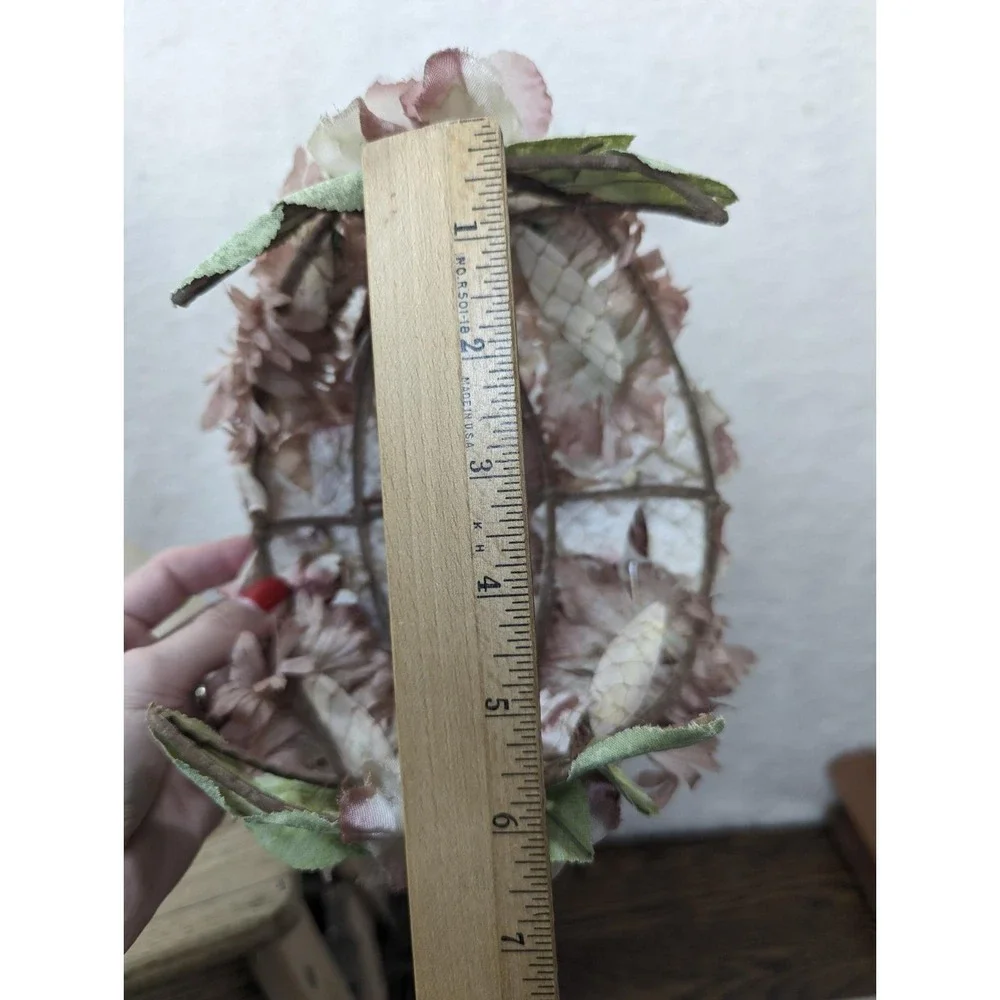 Vtg 1960s Floral‎ Half Hat Purple Lavender Japan Gorgeous Wedding Flowers Mod